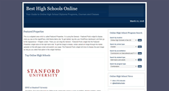 Desktop Screenshot of besthighschoolsonline.com